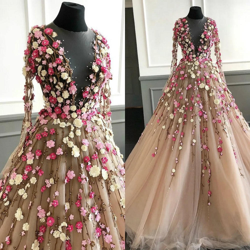 floral gown formal