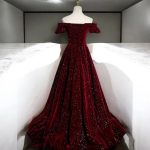 wine red formal dress