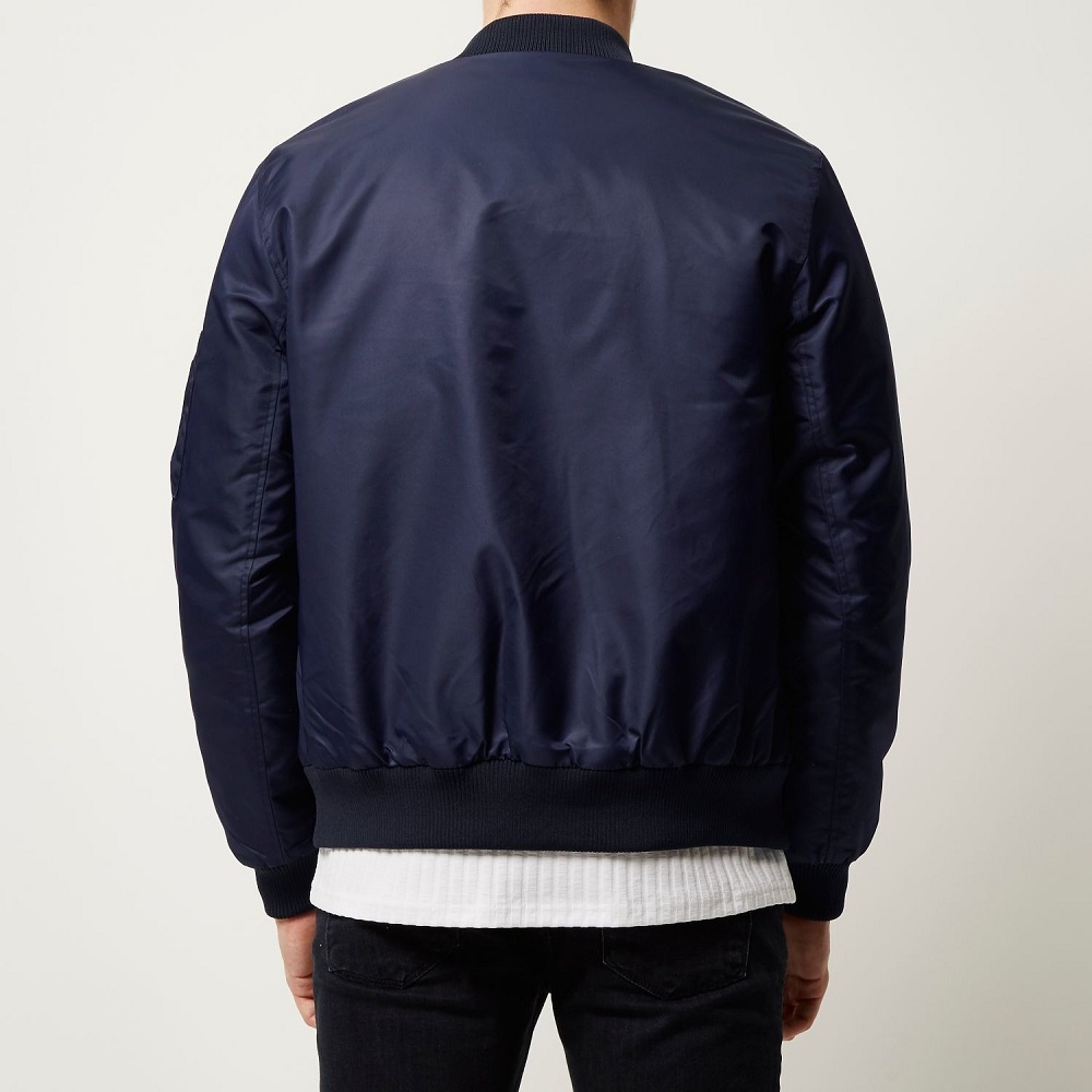 navy bomber jacket