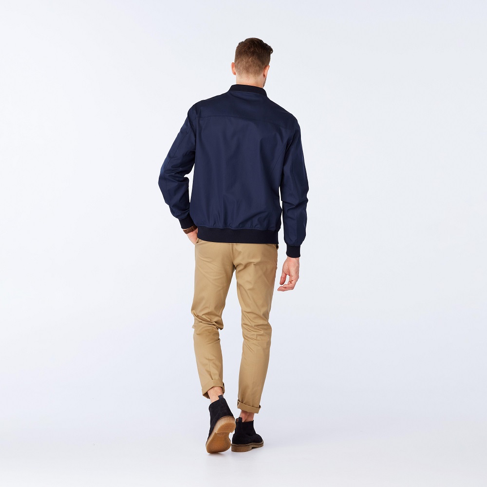navy bomber jacket