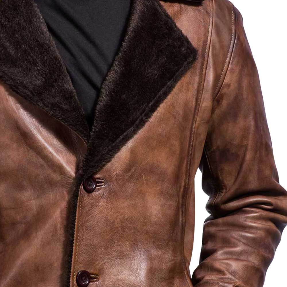 leather shearling coat