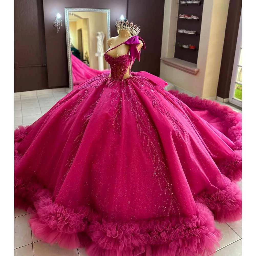 hot pink ball gown