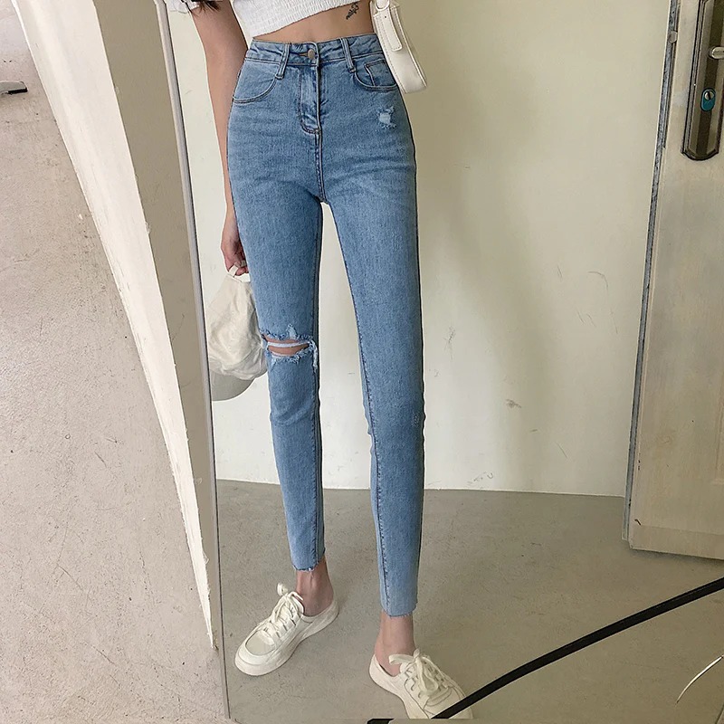 high rise skinny jeans