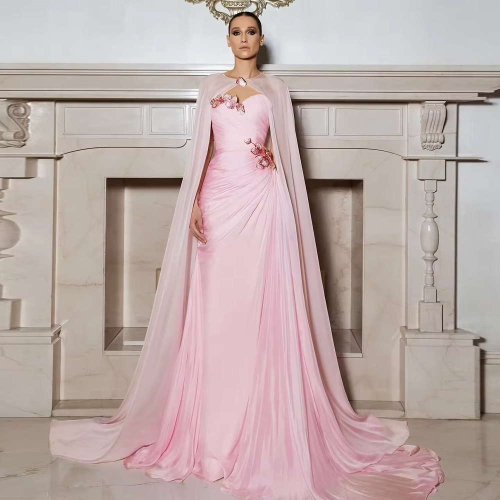 light pink evening gown