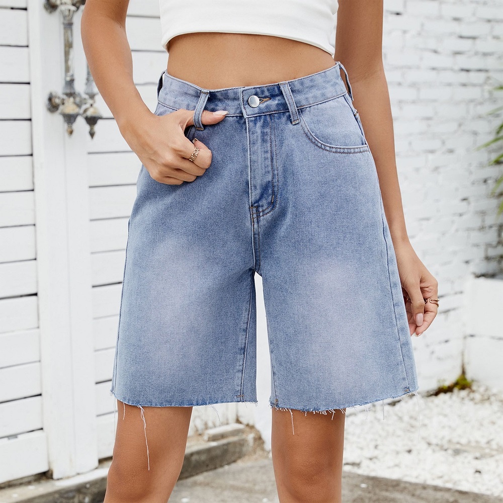 long denim shorts