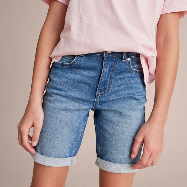 long denim shorts