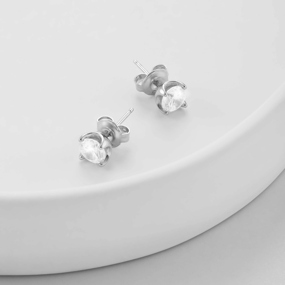 silver earrings