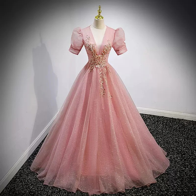 hot pink ball gown