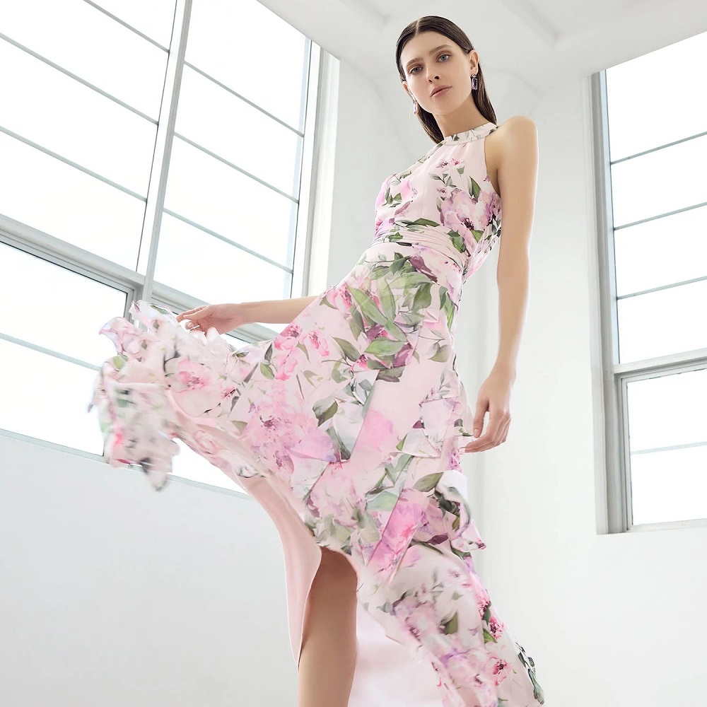 long floral formal dress