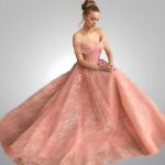 light pink evening gown
