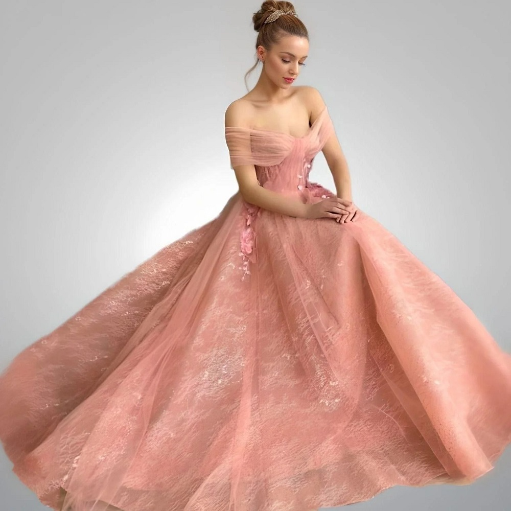 light pink evening gown