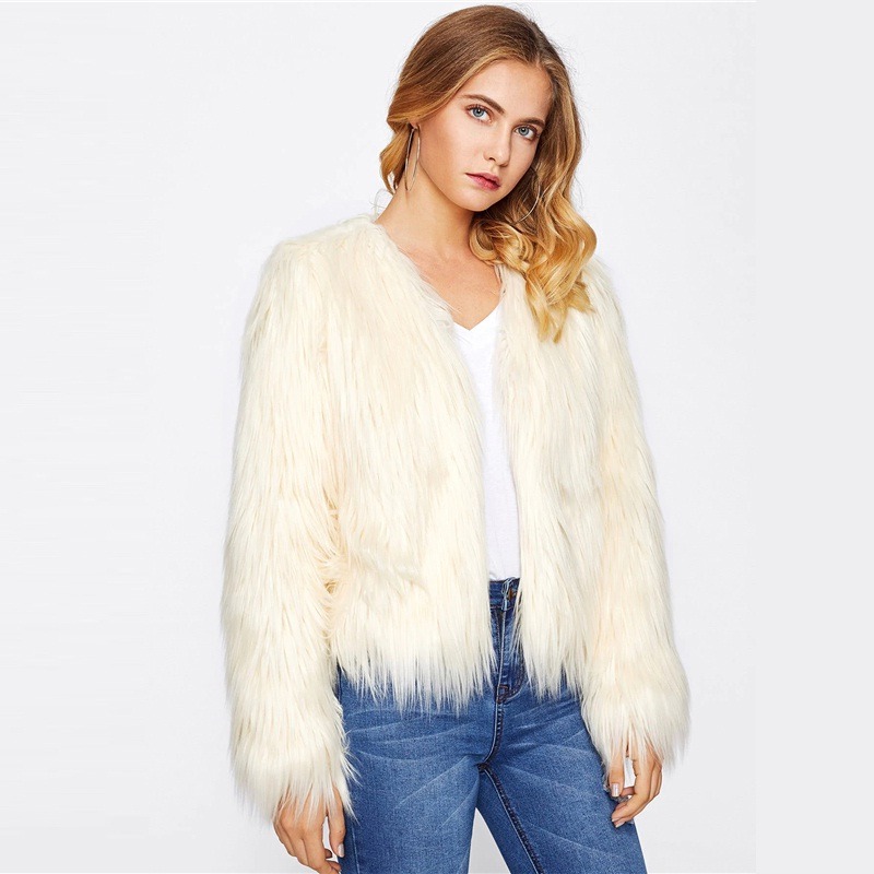 fluffy faux fur coat