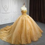 gold ball gown dress