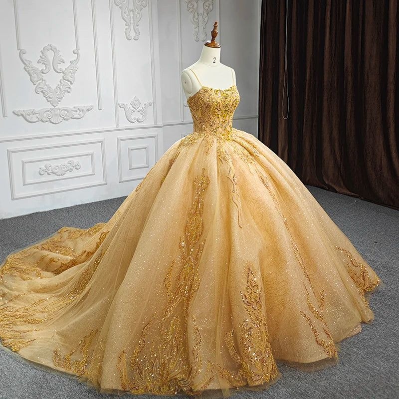 gold ball gown dress
