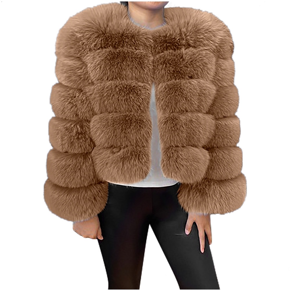 fluffy faux fur coat