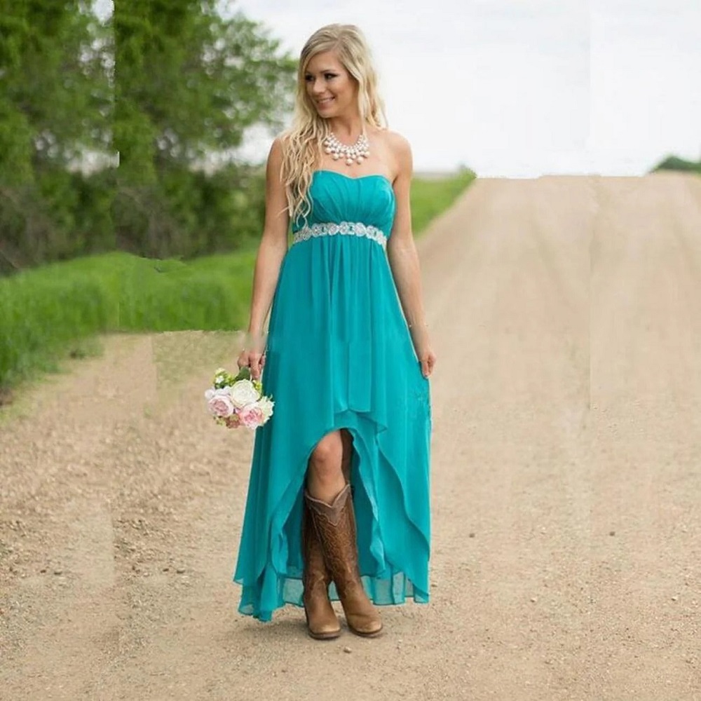 country formal dress with boots