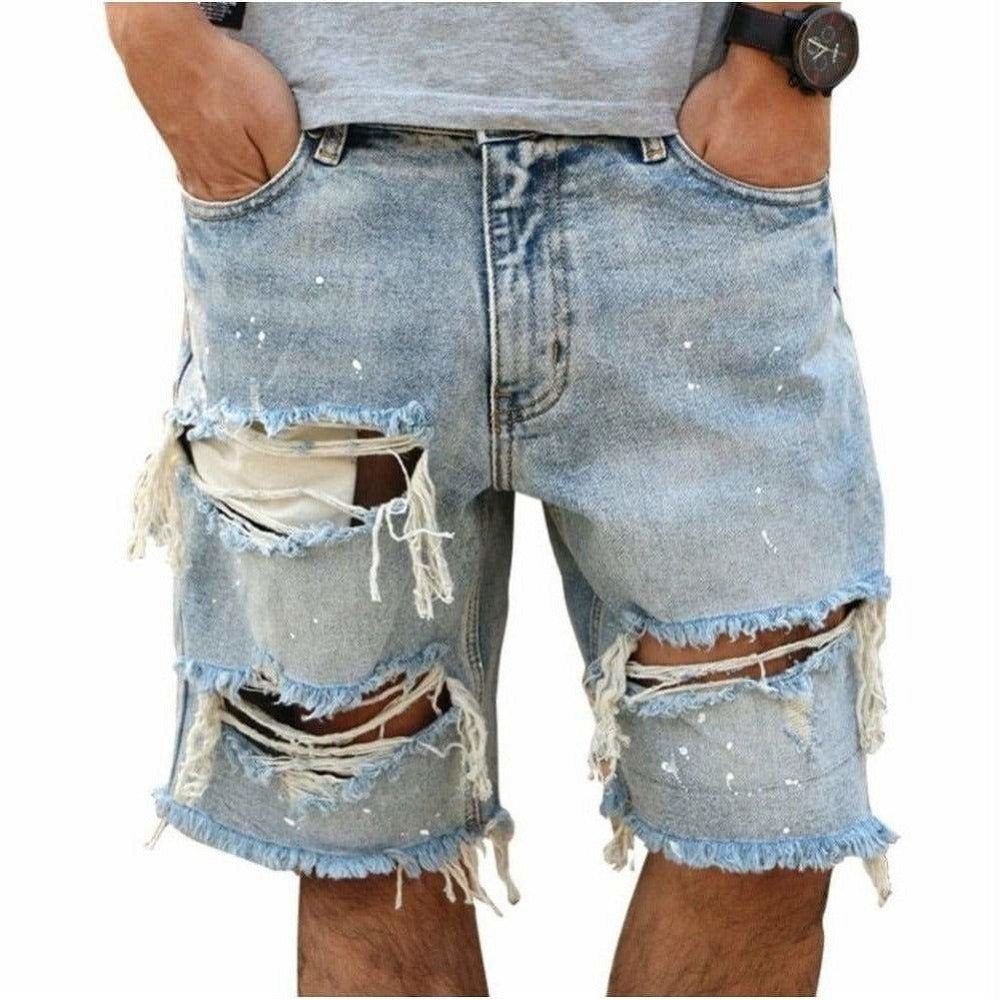 men denim shorts