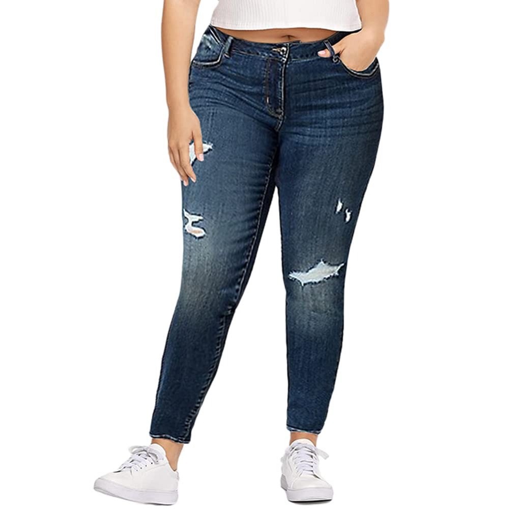 plus size ripped jeans