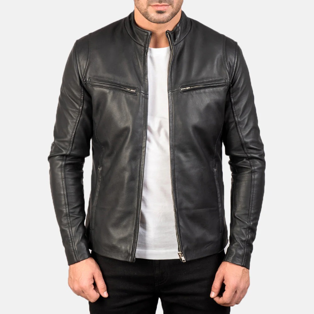 black leather jacket mens