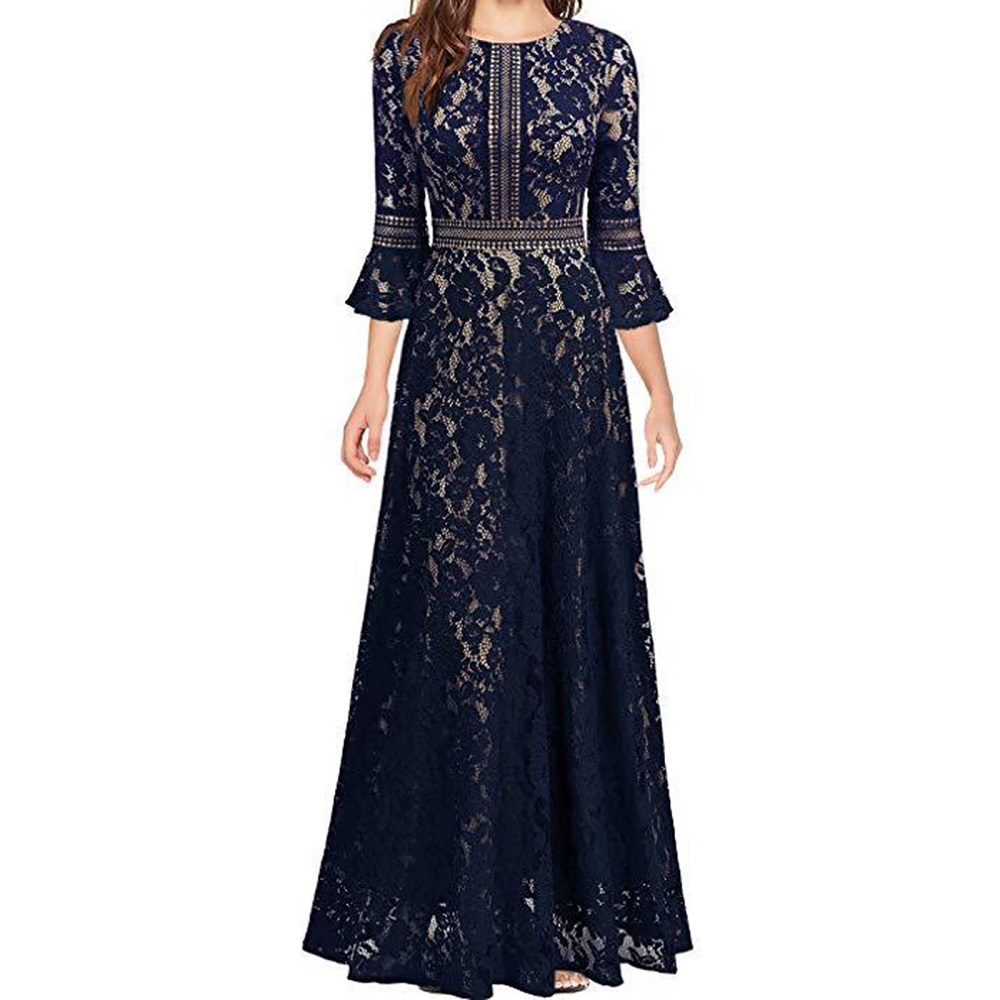 semi formal maxi dress with sleeves