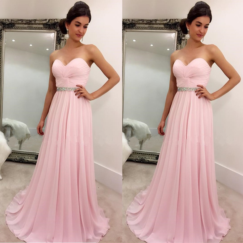 light pink evening gown