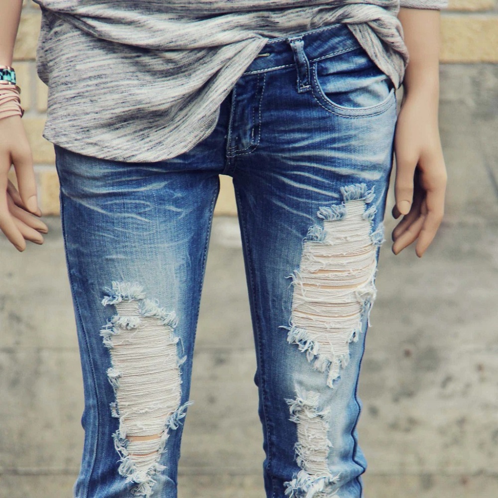 torn jeans
