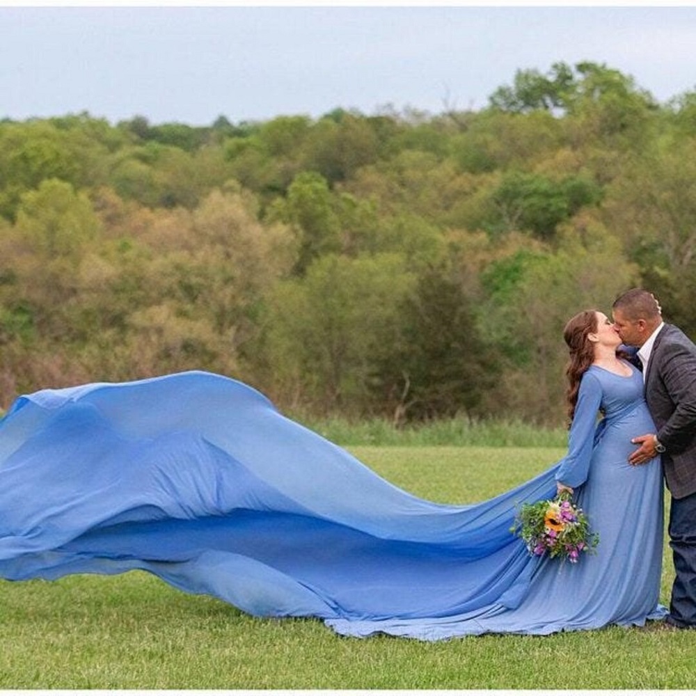 plus size maternity gown