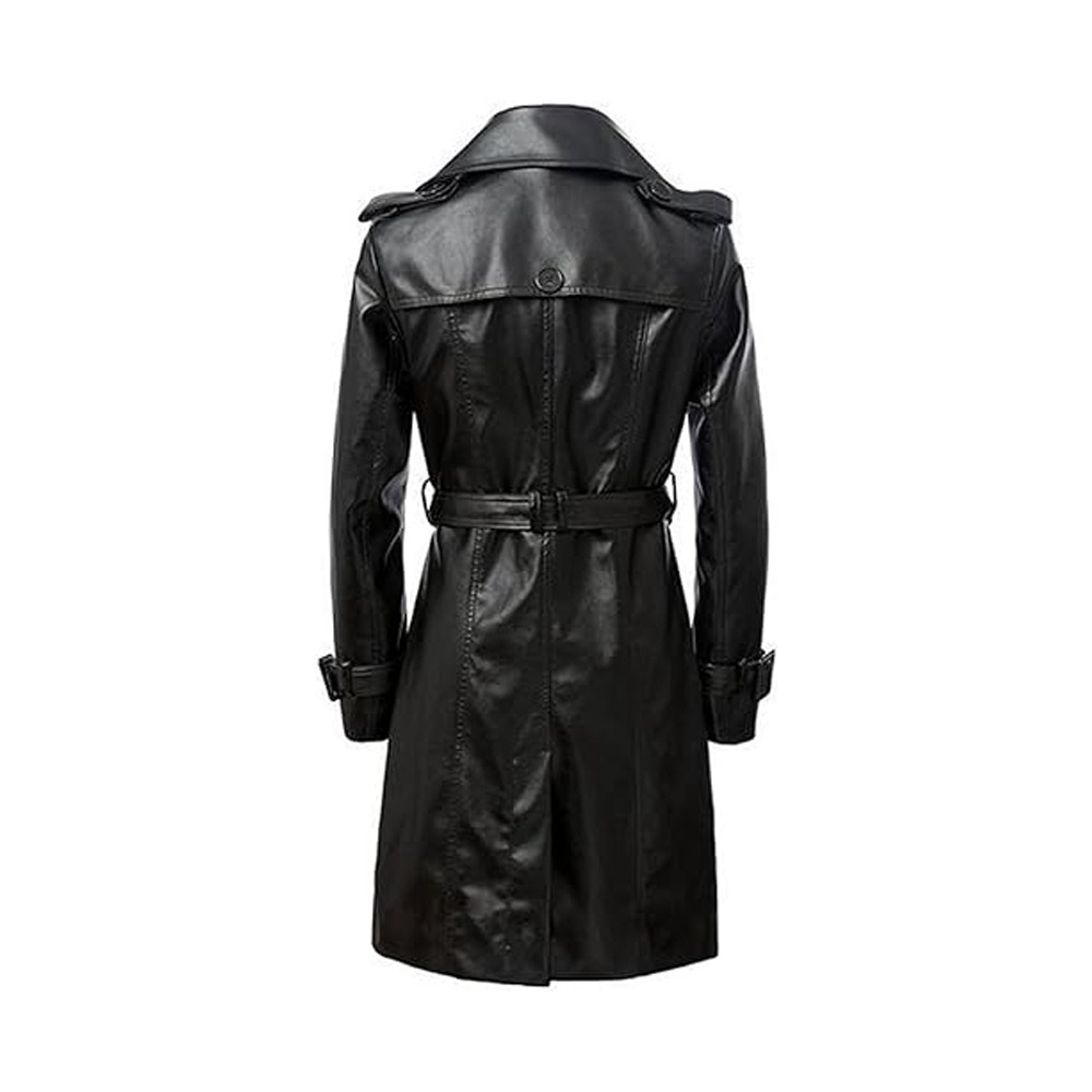 black leather coat women