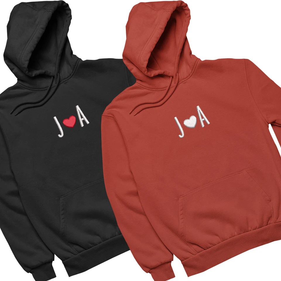 couple matching hoodies