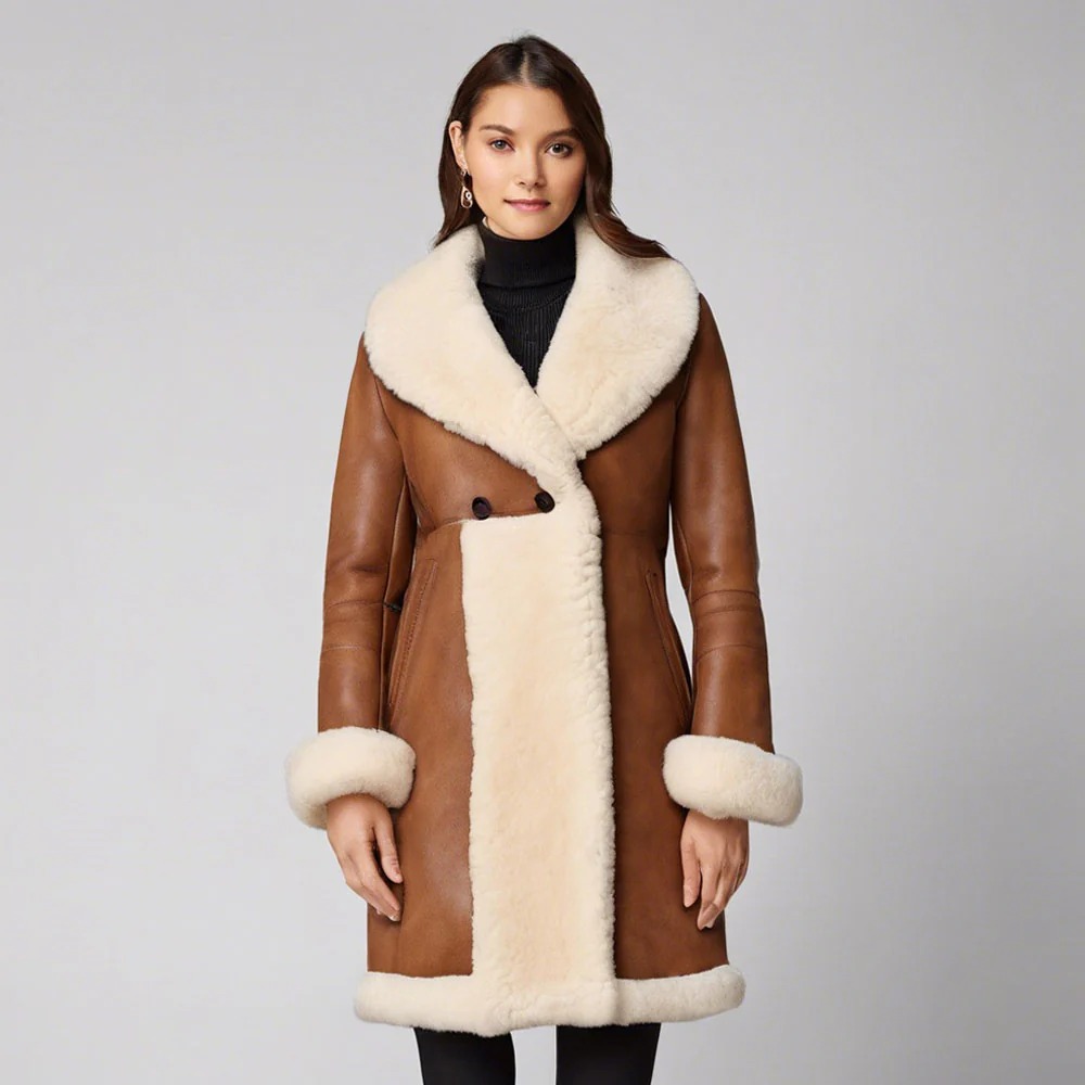leather shearling coat