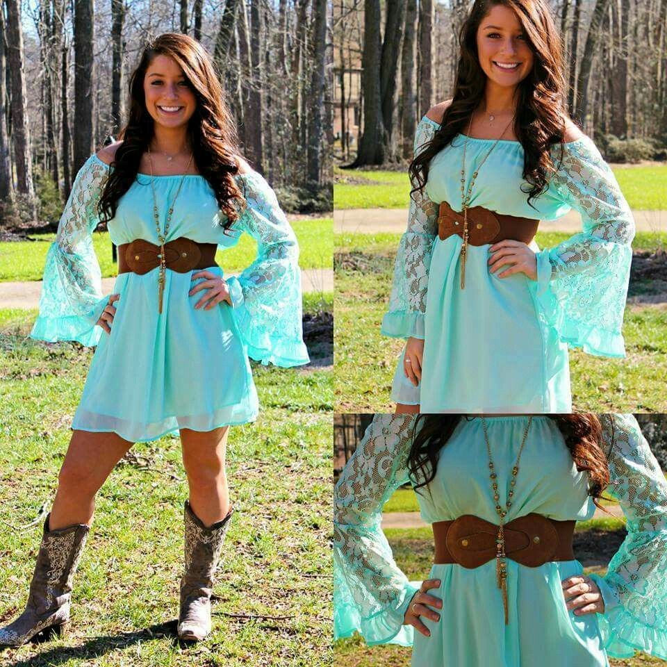 country formal dress with boots