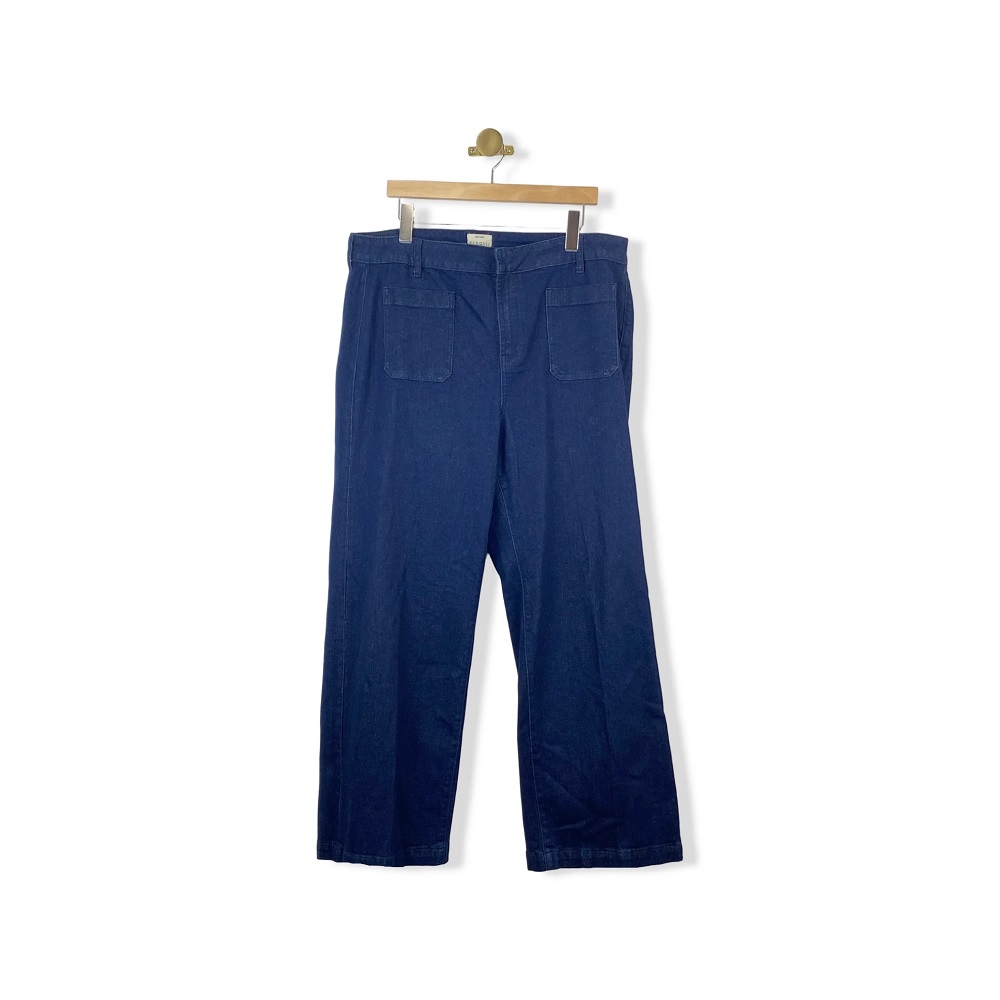 dark wash wide leg jeans