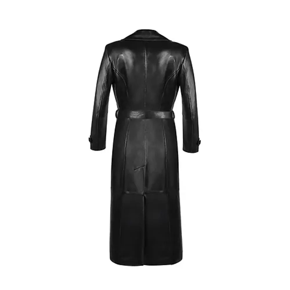 black leather coat women