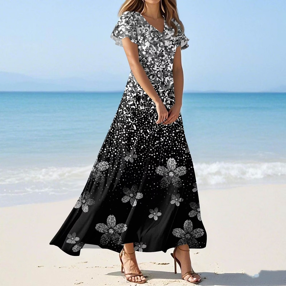 semi formal maxi dress with sleeves