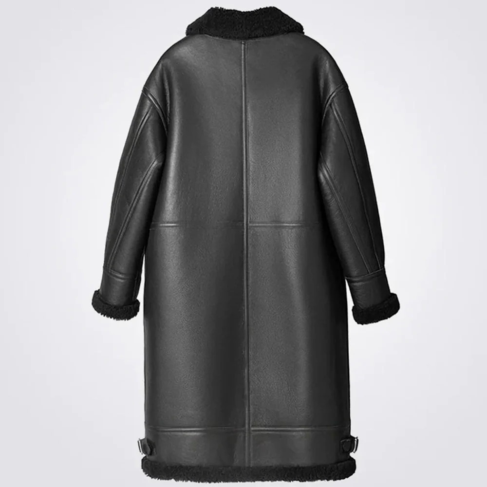 leather shearling coat