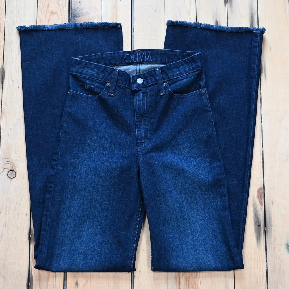 dark wash wide leg jeans