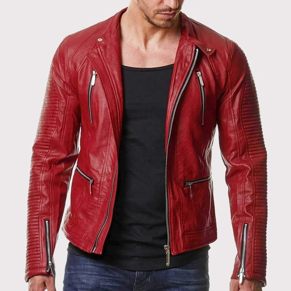 red leather jacket mens