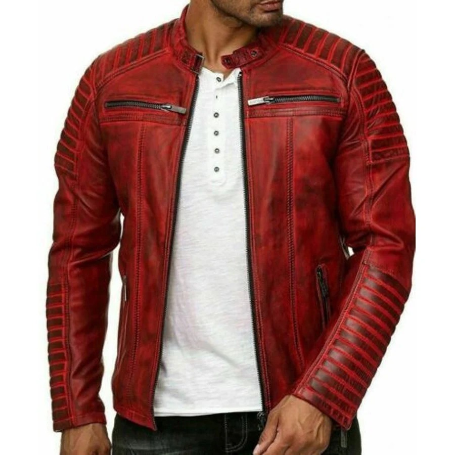 red leather jacket mens