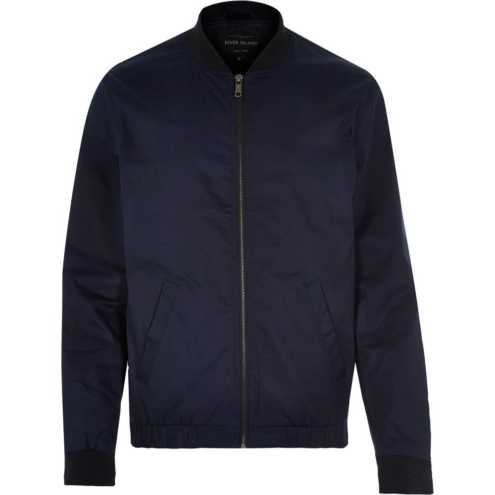 navy bomber jacket