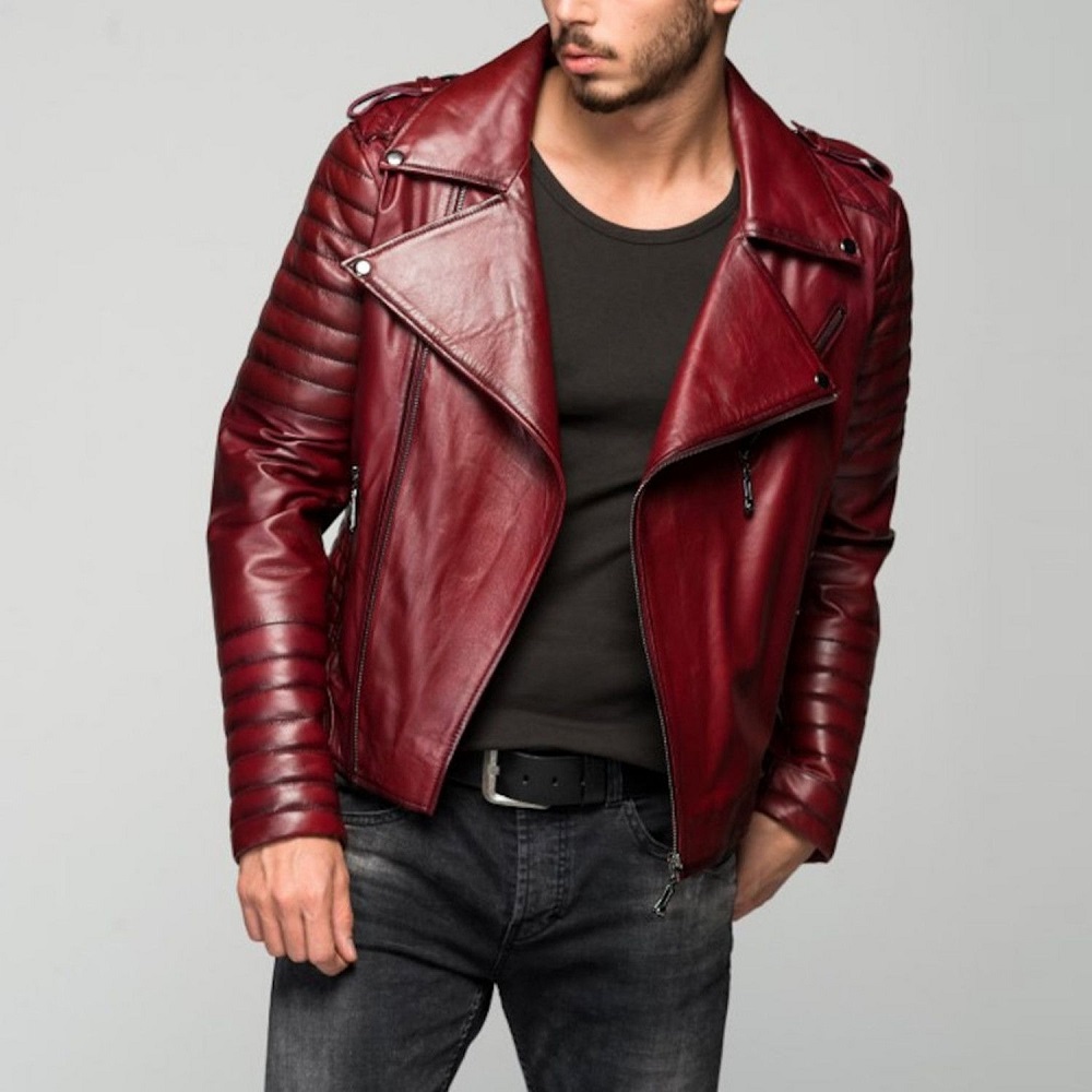 red leather jacket mens