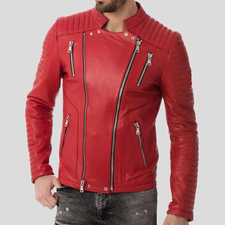 red leather jacket mens
