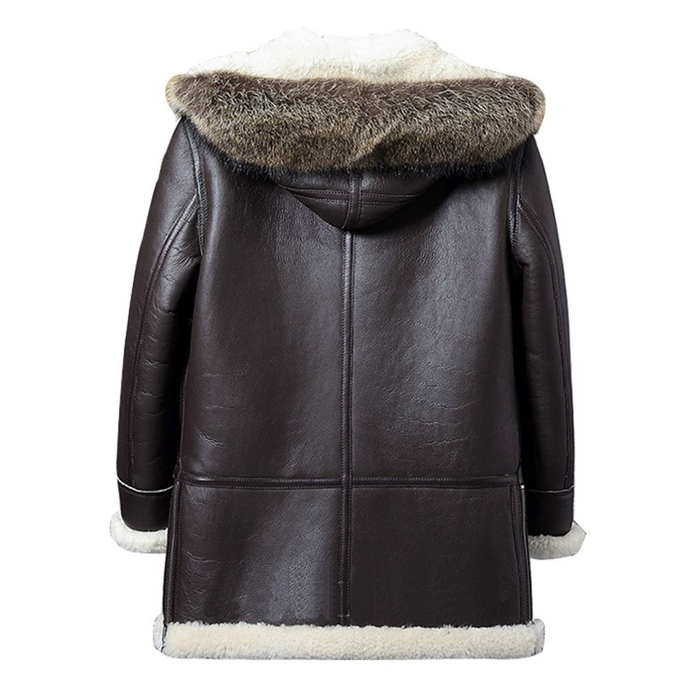 leather shearling coat