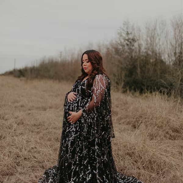 plus size maternity gown