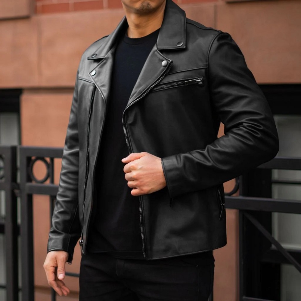 black leather jacket mens