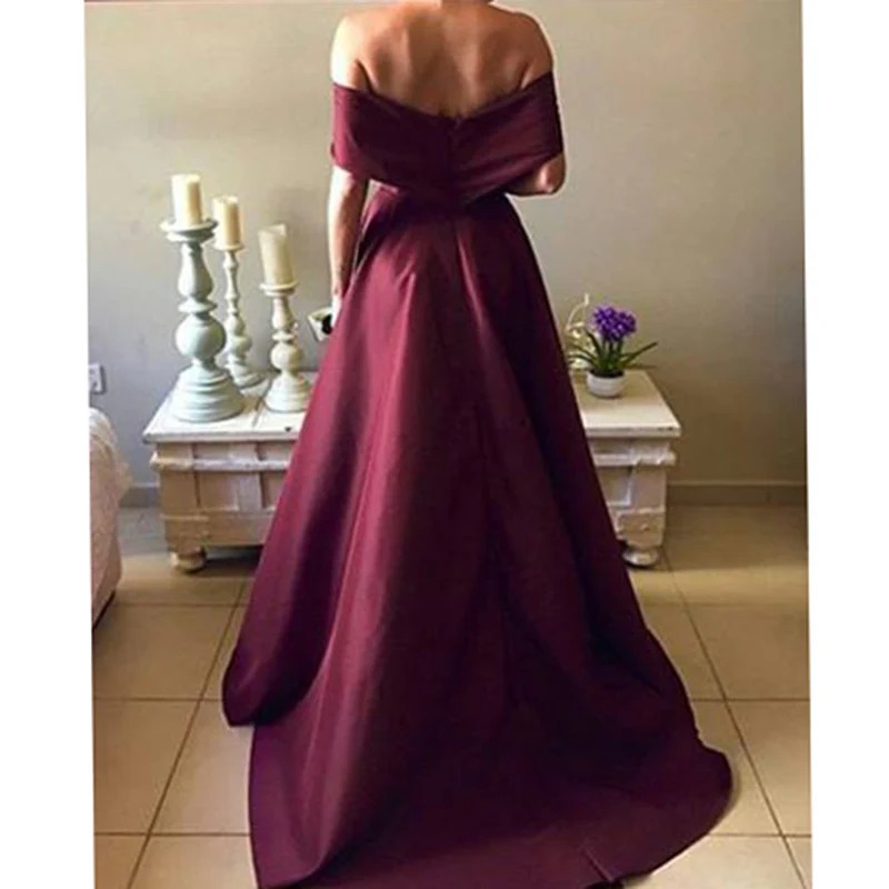 wine red formal dress