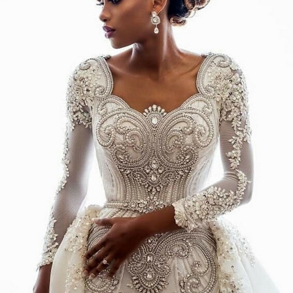 beaded wedding gown