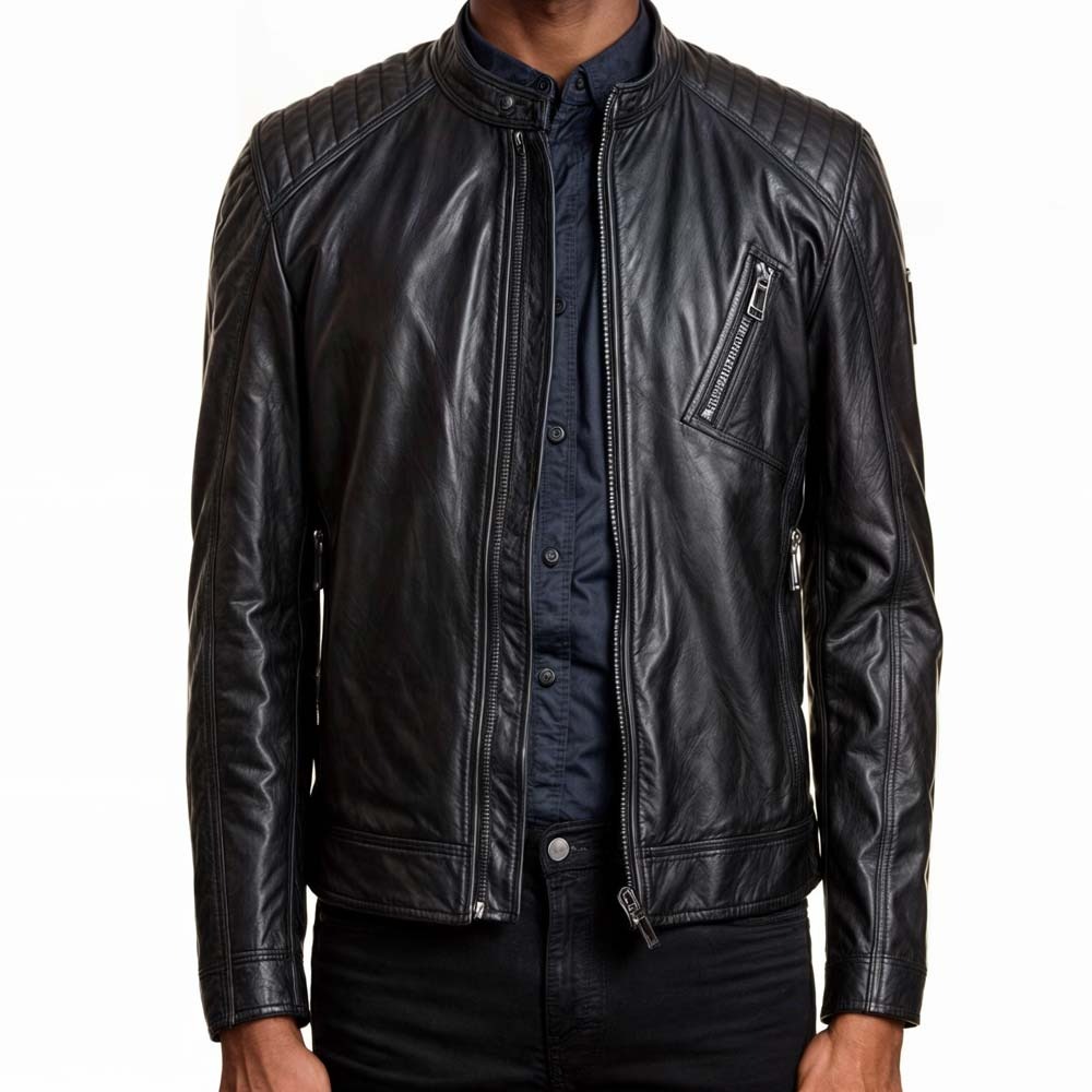 black leather jacket mens