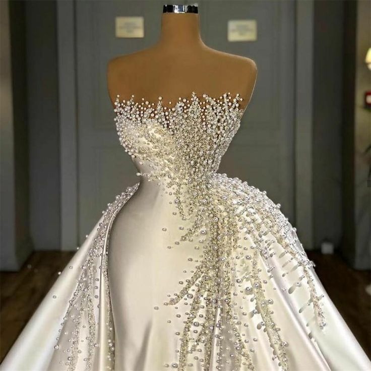beaded wedding gown