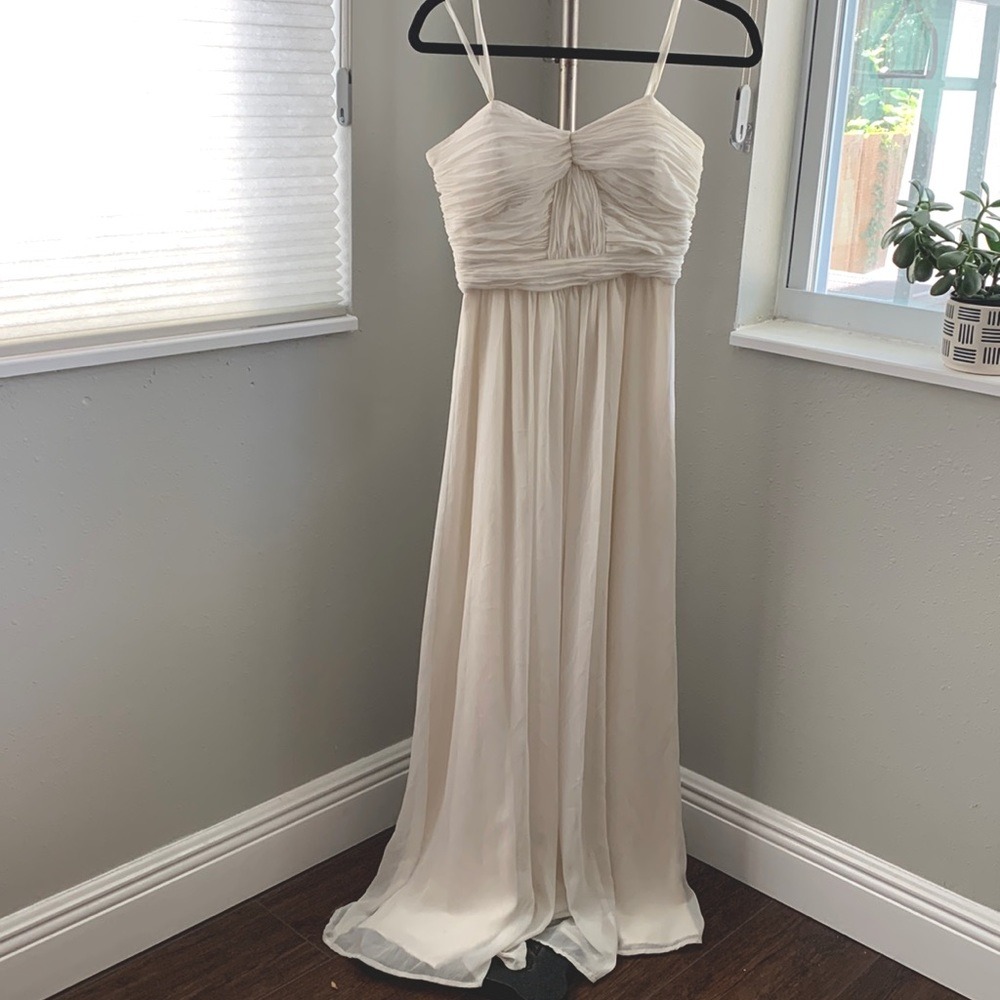 white formal short dress