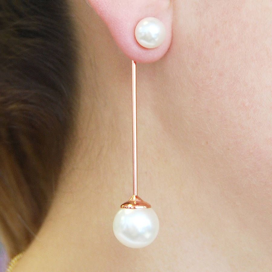 drop pearl earrings